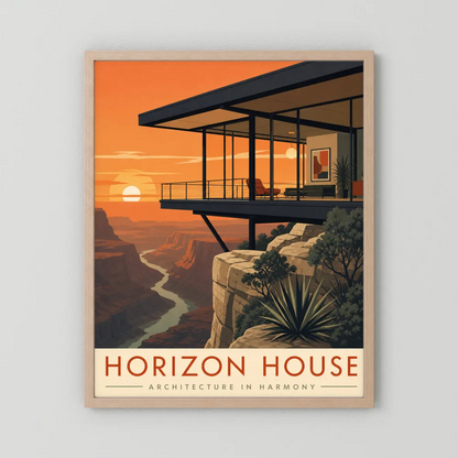 Horizon House Cliffside Architecture Art Print