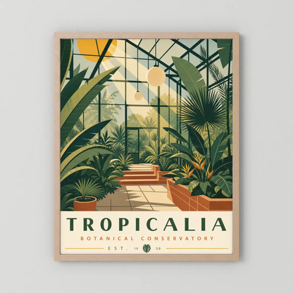 Tropicalia Botanical Conservatory 1958 Art Print