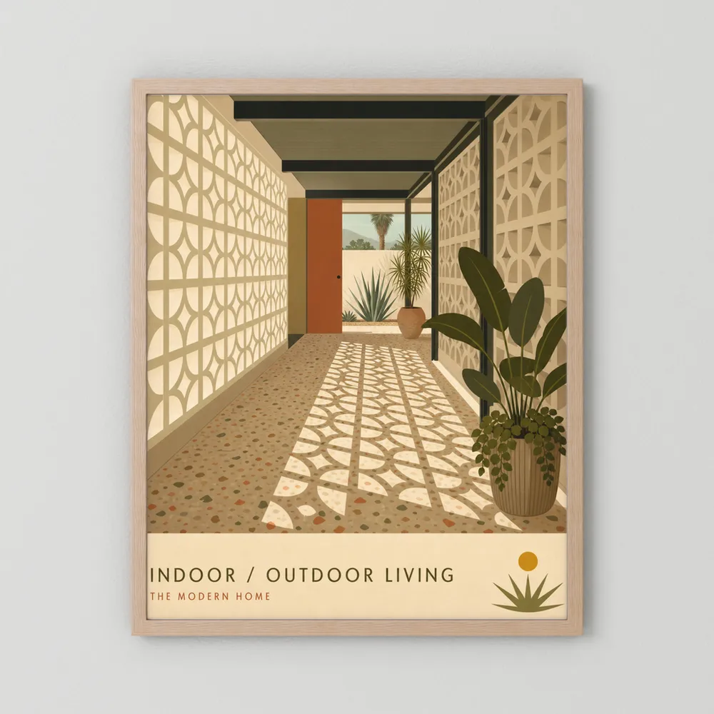 Indoor Outdoor Living Breeze Block Architecture Art Print
