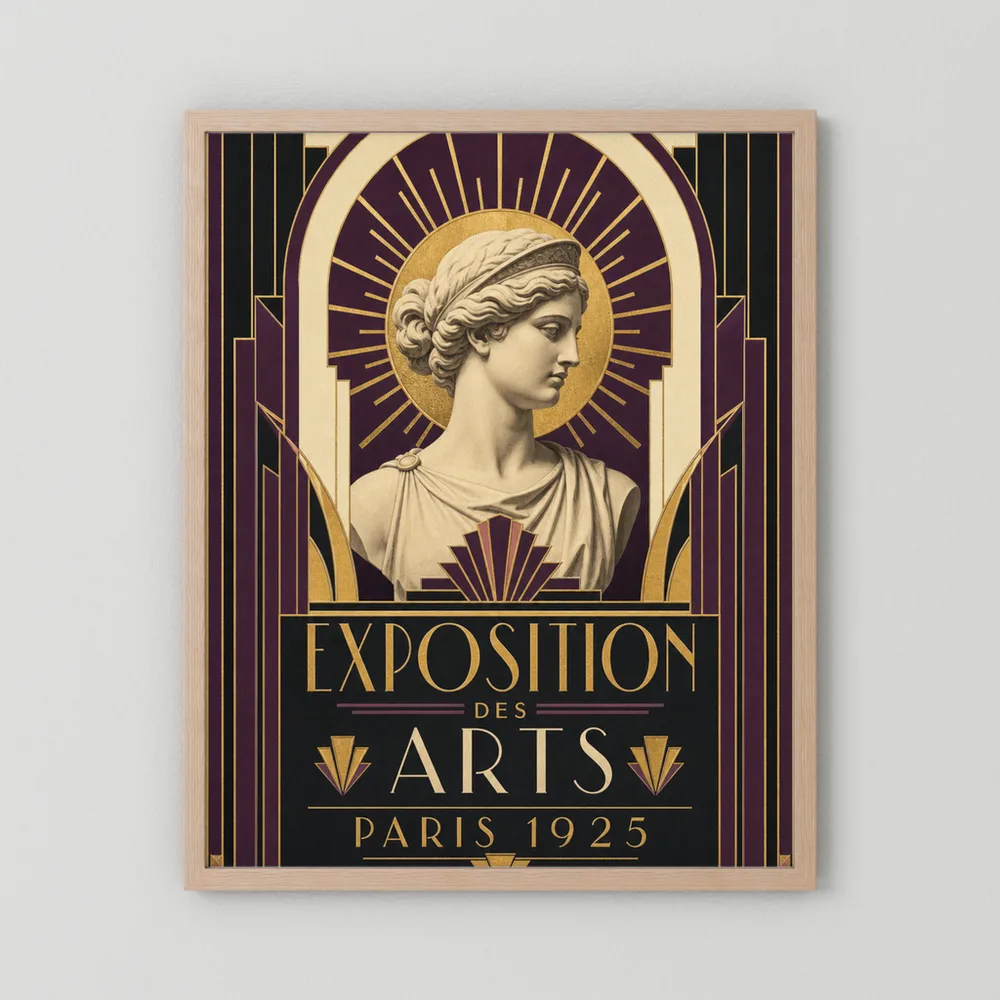 Exposition des Arts: Paris 1925 – Vintage French Art Deco Exhibition Poster Print