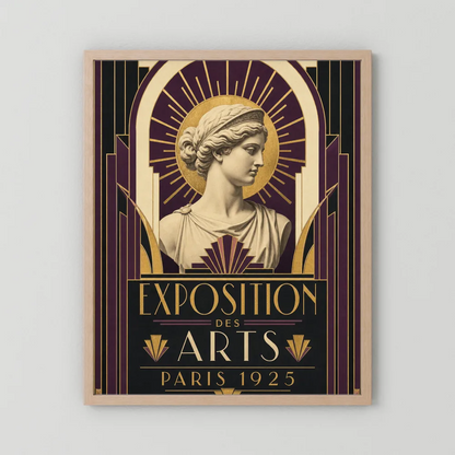 Exposition des Arts: Paris 1925 – Vintage French Art Deco Exhibition Poster Print