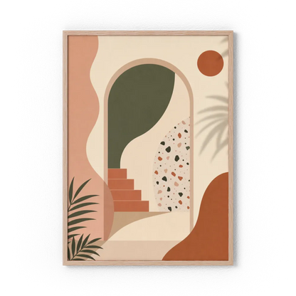 Geometric Archway & Terrazzo Art Print