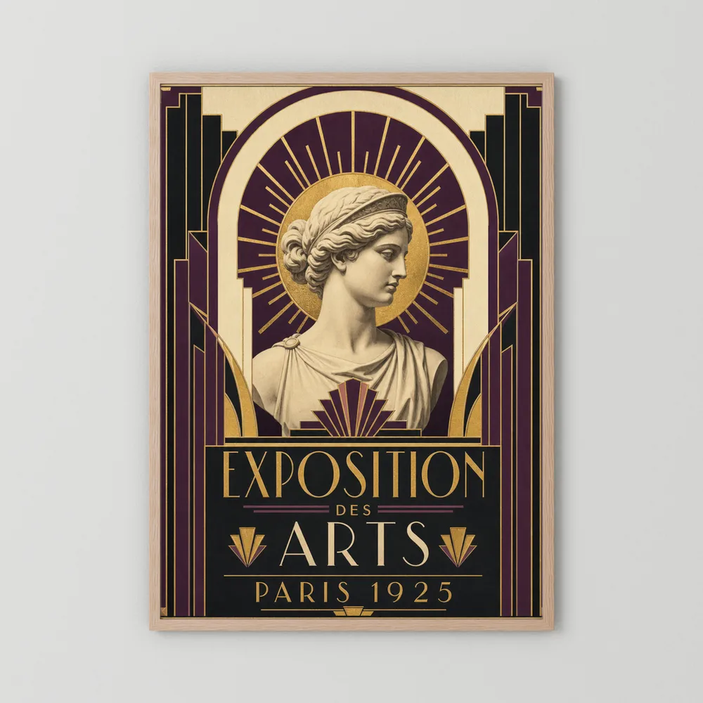 Exposition des Arts: Paris 1925 – Vintage French Art Deco Exhibition Poster Print