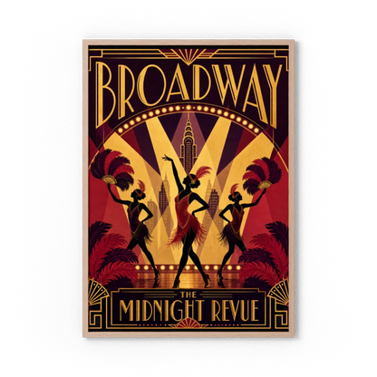 Broadway: The Midnight Revue – Vintage 1920s Art Deco Cabaret Poster Print