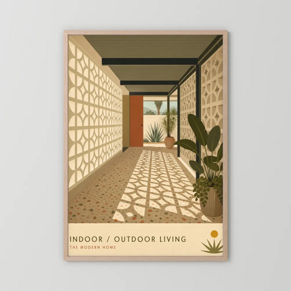 Indoor Outdoor Living Breeze Block Architecture Art Print