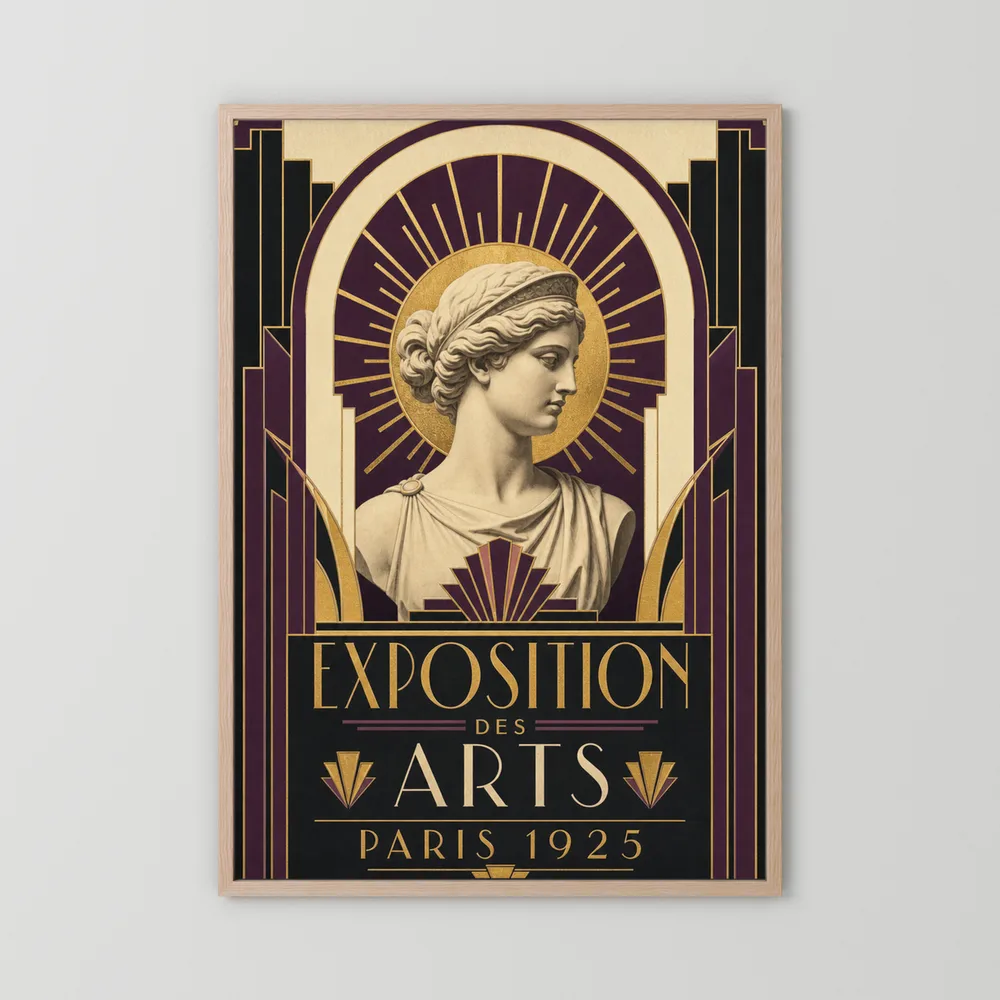 Exposition des Arts: Paris 1925 – Vintage French Art Deco Exhibition Poster Print