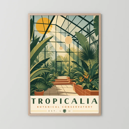 Tropicalia Botanical Conservatory 1958 Art Print