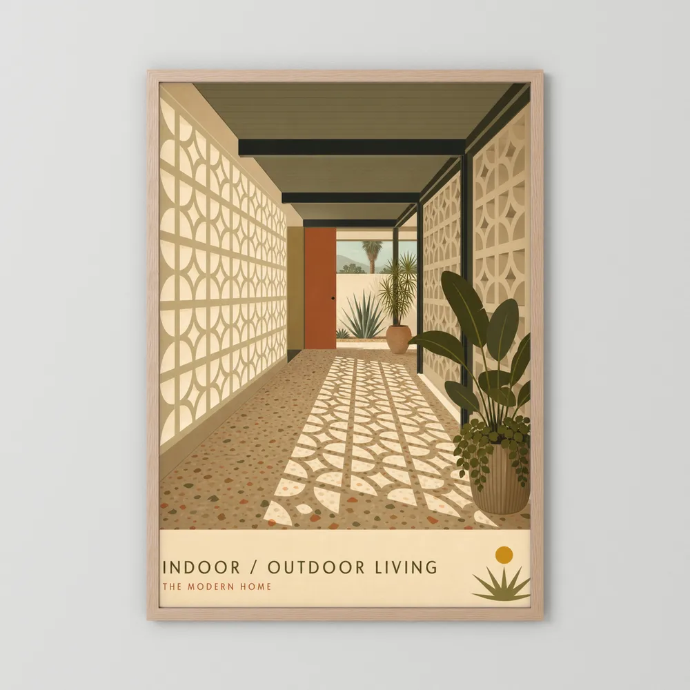 Indoor Outdoor Living Breeze Block Architecture Art Print