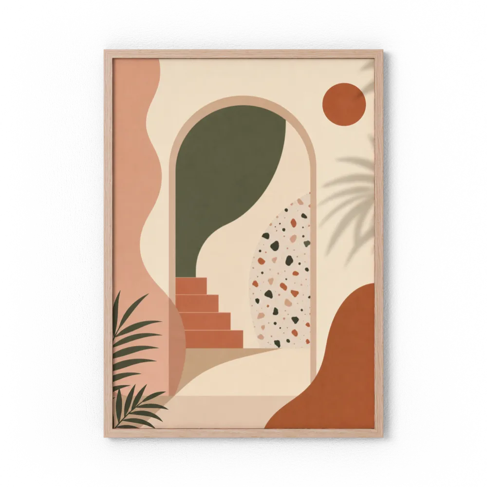 Geometric Archway & Terrazzo Art Print