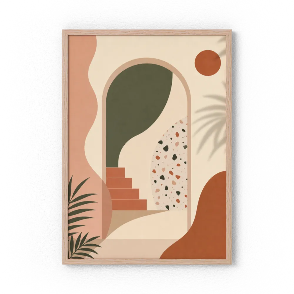 Geometric Archway & Terrazzo Art Print