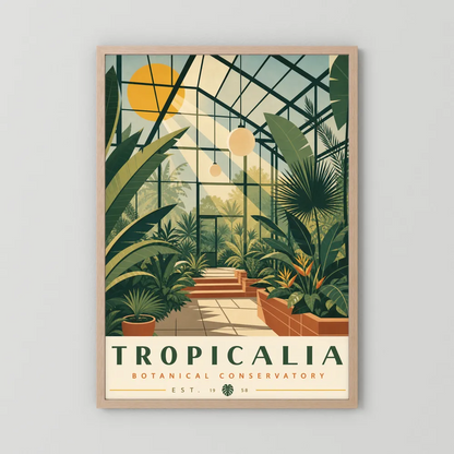Tropicalia Botanical Conservatory 1958 Art Print