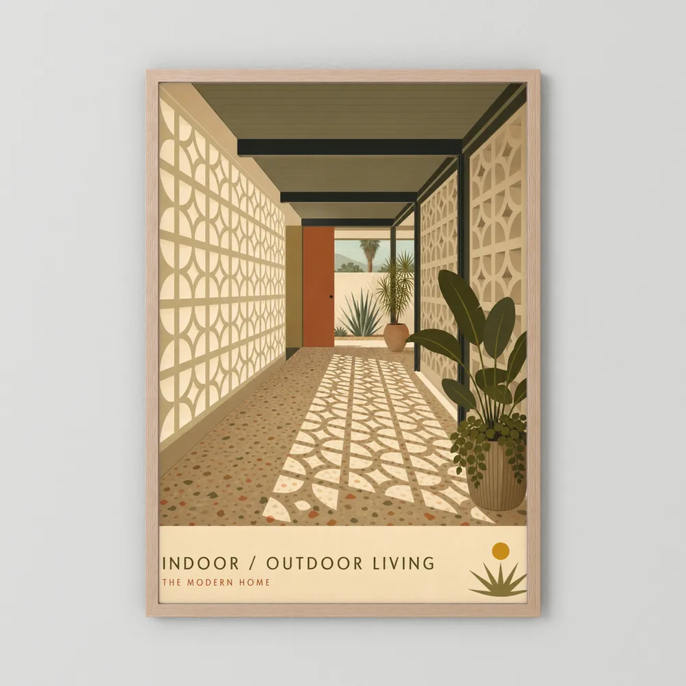 Indoor Outdoor Living Breeze Block Architecture Art Print