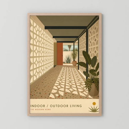 Indoor Outdoor Living Breeze Block Architecture Art Print