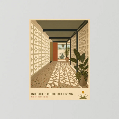 Indoor Outdoor Living Breeze Block Architecture Art Print