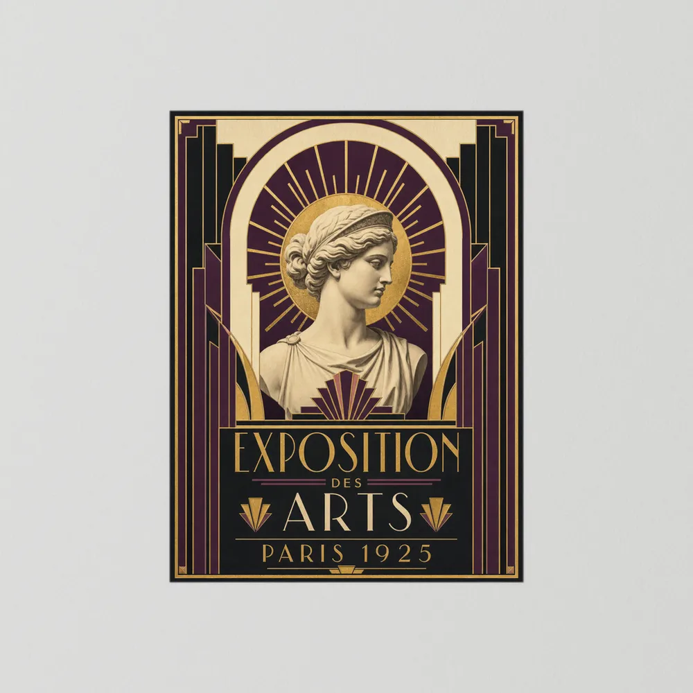 Exposition des Arts: Paris 1925 – Vintage French Art Deco Exhibition Poster Print