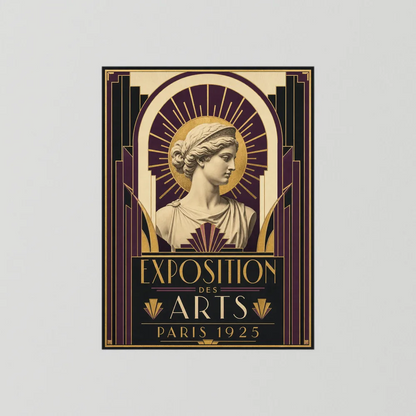 Exposition des Arts: Paris 1925 – Vintage French Art Deco Exhibition Poster Print