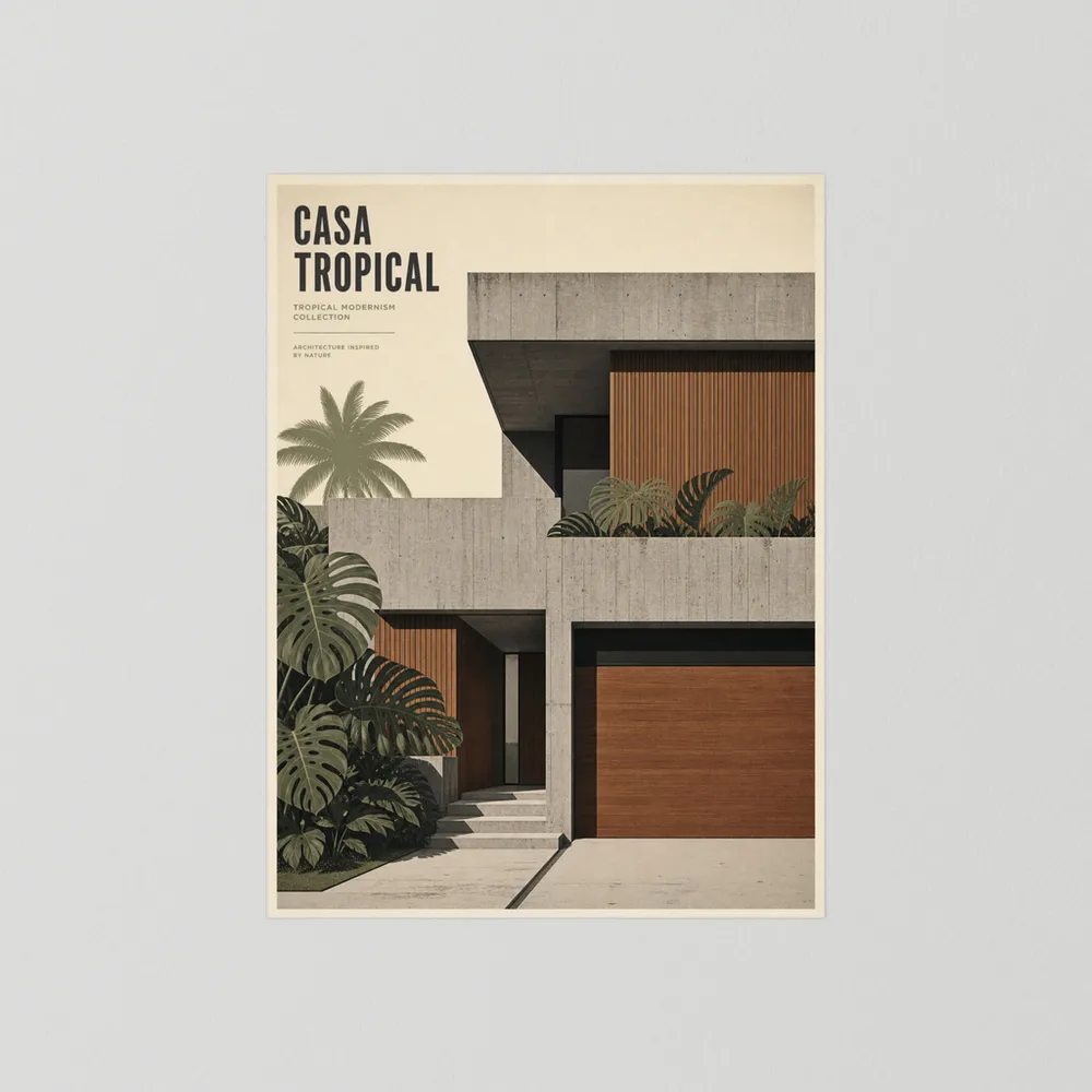 Casa Tropical Modernism Architecture Art Print