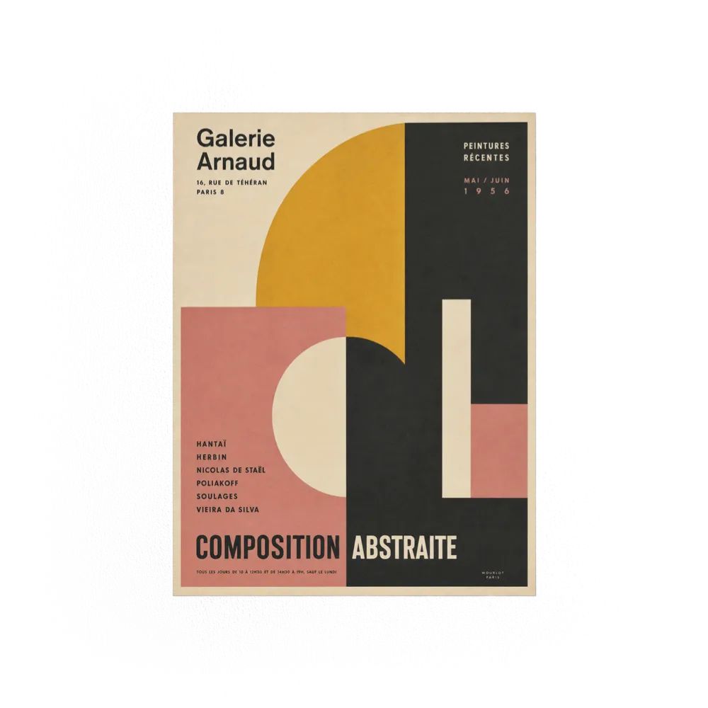 Galerie Arnaud Paris 1956 Vintage Exhibition Art Print