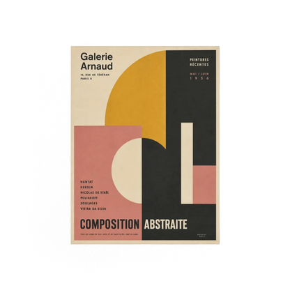 Galerie Arnaud Paris 1956 Vintage Exhibition Art Print