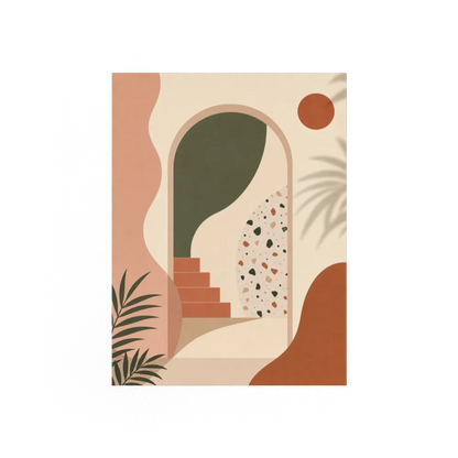 Geometric Archway & Terrazzo Art Print