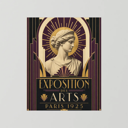 Exposition des Arts: Paris 1925 – Vintage French Art Deco Exhibition Poster Print