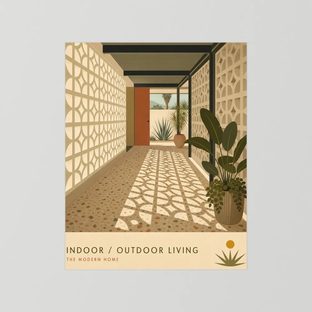 Indoor Outdoor Living Breeze Block Architecture Art Print