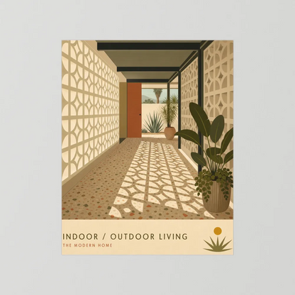 Indoor Outdoor Living Breeze Block Architecture Art Print
