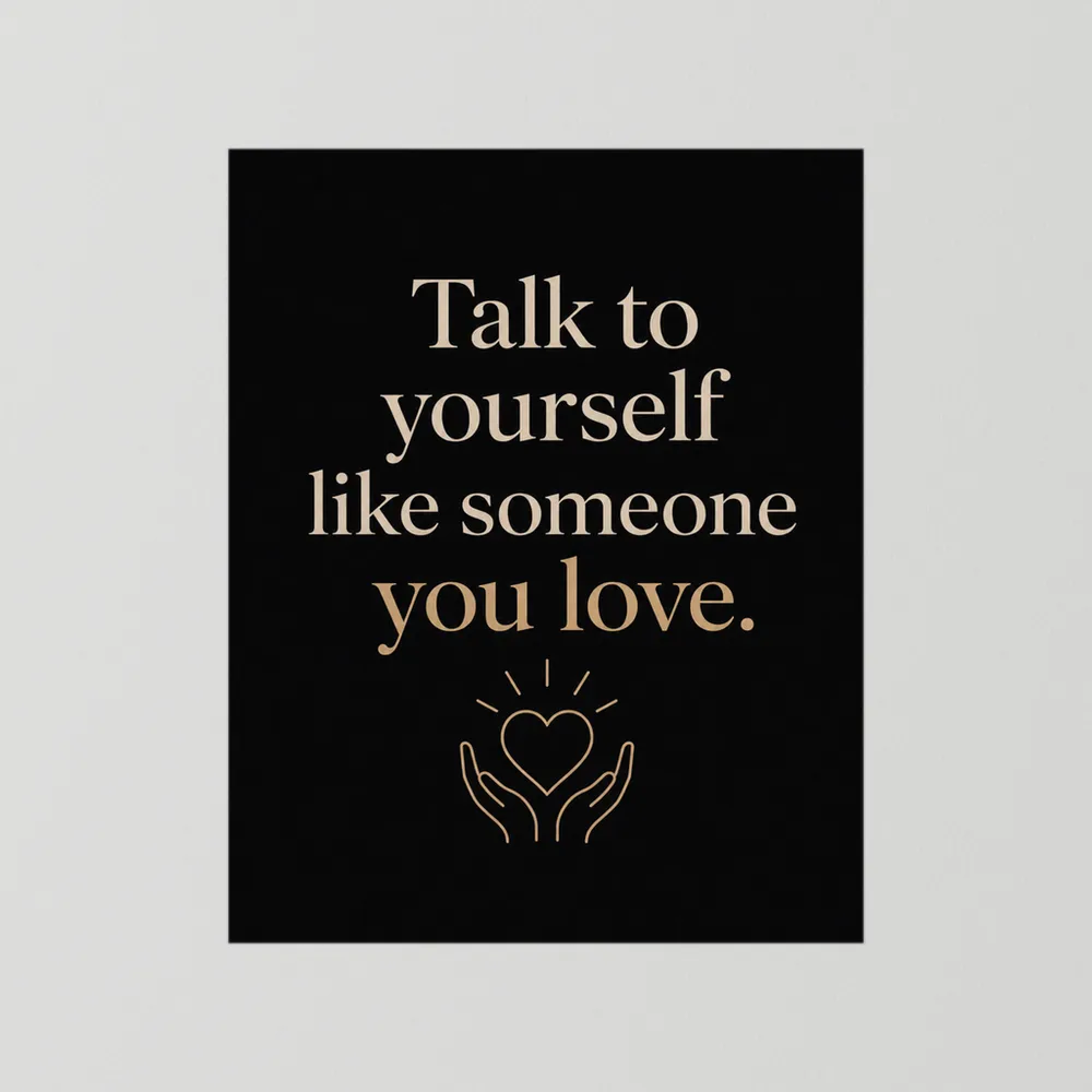 "Talk To Yourself Like Someone You Love" Vintage Quote Art Print