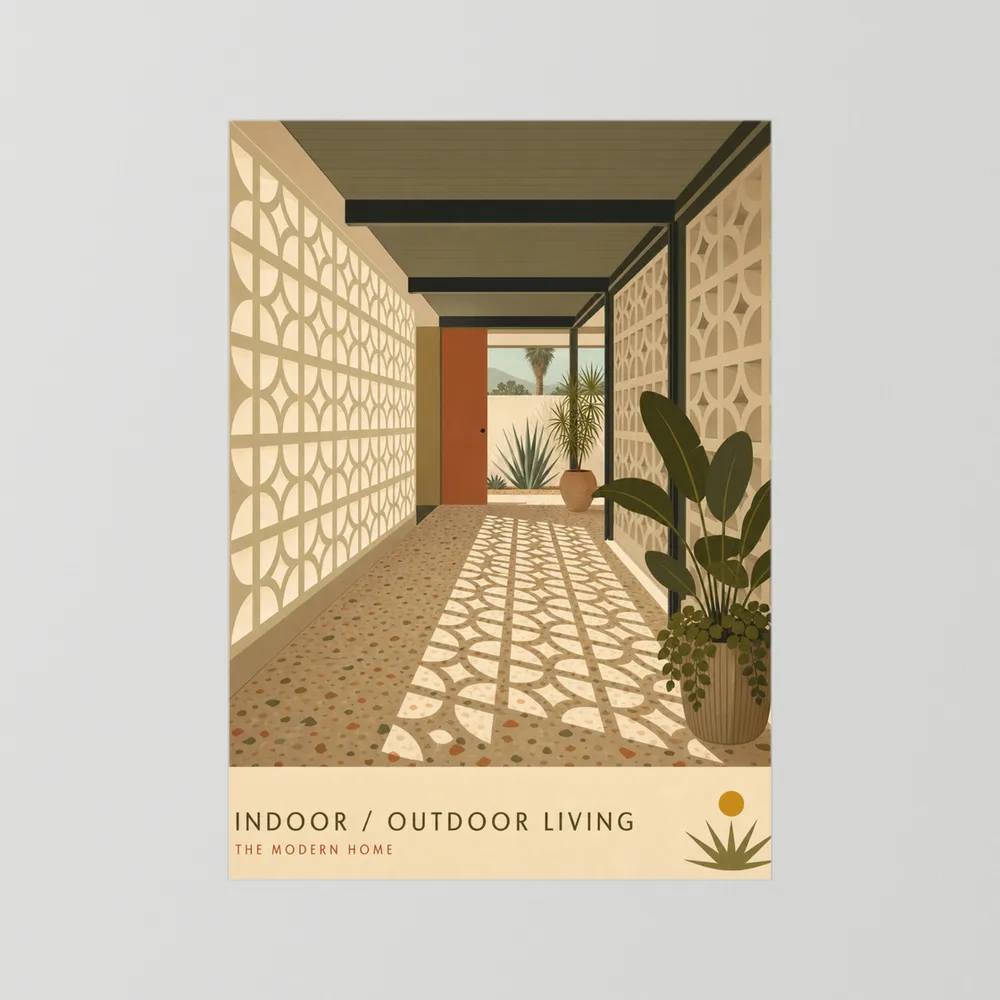 Indoor Outdoor Living Breeze Block Architecture Art Print