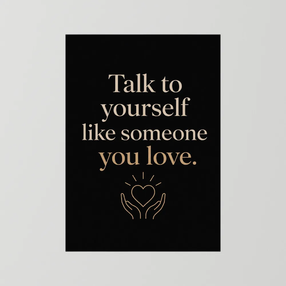 "Talk To Yourself Like Someone You Love" Vintage Quote Art Print