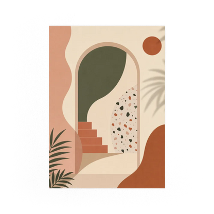 Geometric Archway & Terrazzo Art Print