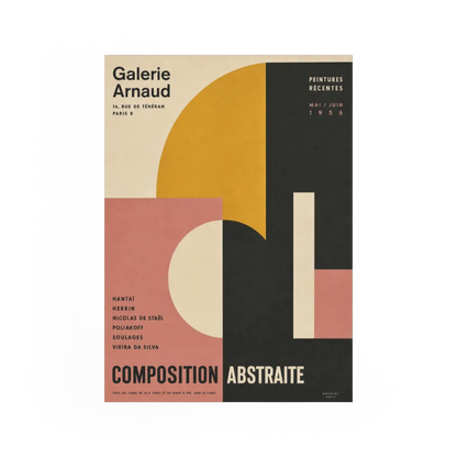 Galerie Arnaud Paris 1956 Vintage Exhibition Art Print
