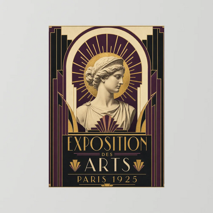 Exposition des Arts: Paris 1925 – Vintage French Art Deco Exhibition Poster Print