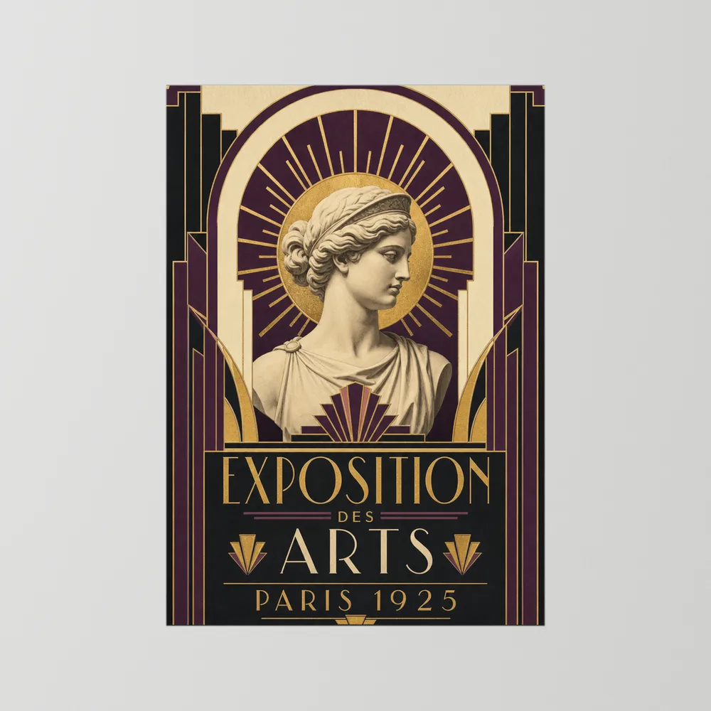 Exposition des Arts: Paris 1925 – Vintage French Art Deco Exhibition Poster Print
