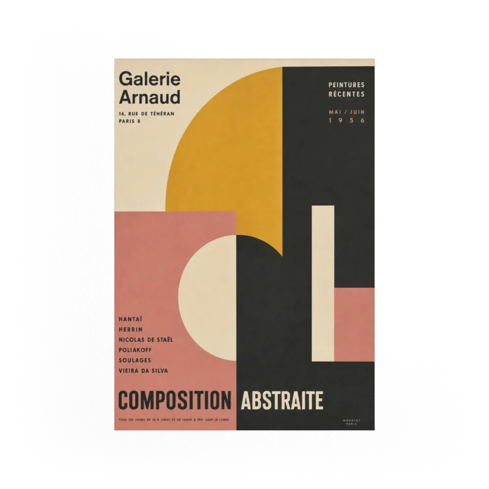 Galerie Arnaud Paris 1956 Vintage Exhibition Art Print