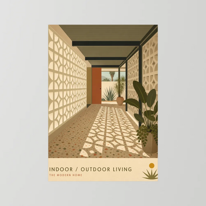 Indoor Outdoor Living Breeze Block Architecture Art Print