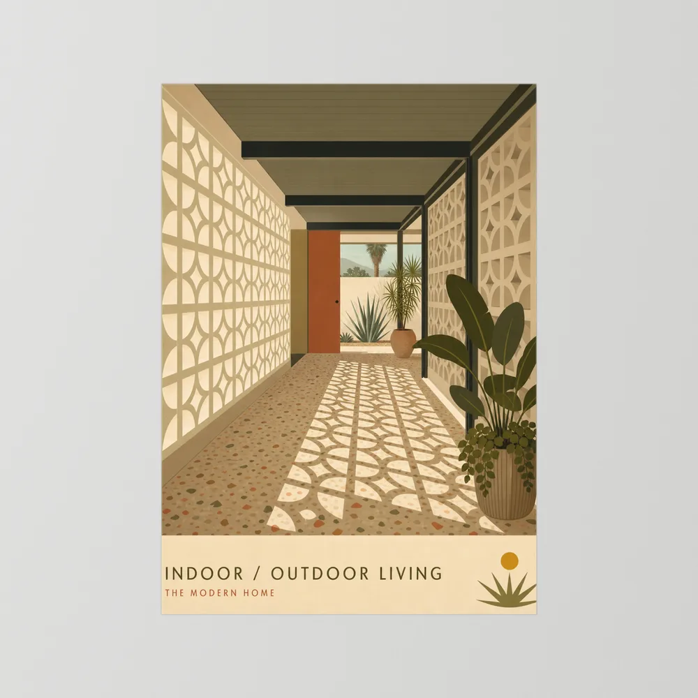 Indoor Outdoor Living Breeze Block Architecture Art Print