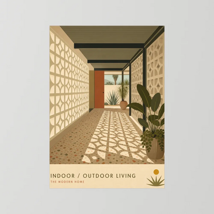 Indoor Outdoor Living Breeze Block Architecture Art Print