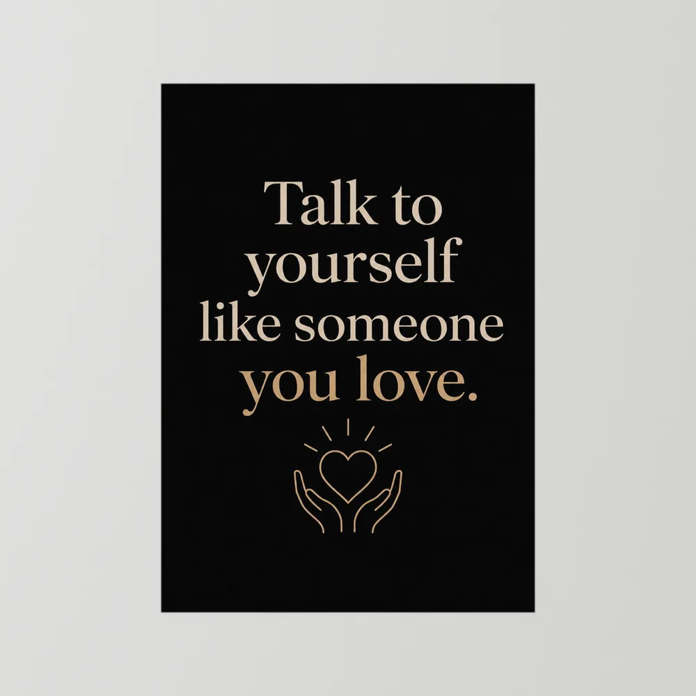 "Talk To Yourself Like Someone You Love" Vintage Quote Art Print