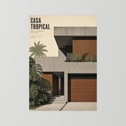 Casa Tropical Modernism Architecture Art Print