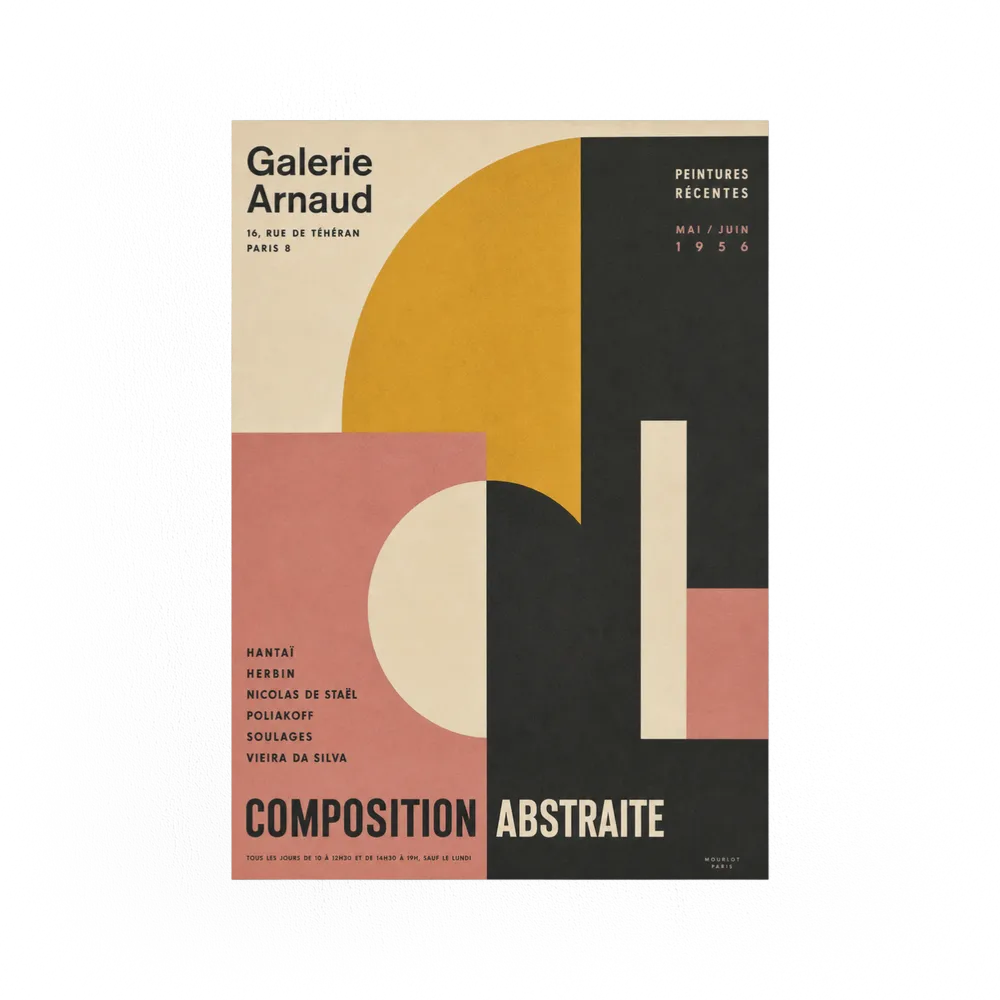 Galerie Arnaud Paris 1956 Vintage Exhibition Art Print