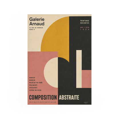 Galerie Arnaud Paris 1956 Vintage Exhibition Art Print