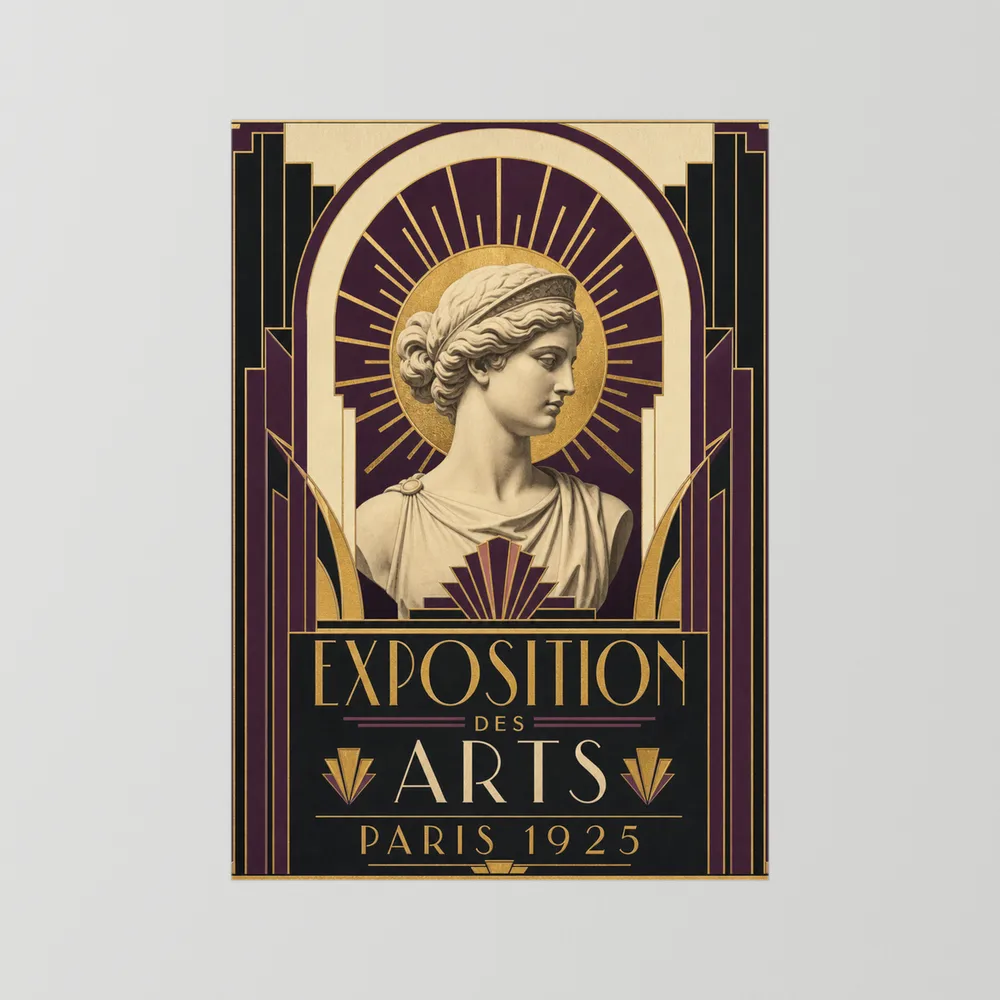 Exposition des Arts: Paris 1925 – Vintage French Art Deco Exhibition Poster Print