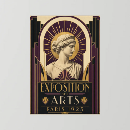 Exposition des Arts: Paris 1925 – Vintage French Art Deco Exhibition Poster Print
