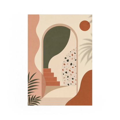 Geometric Archway & Terrazzo Art Print