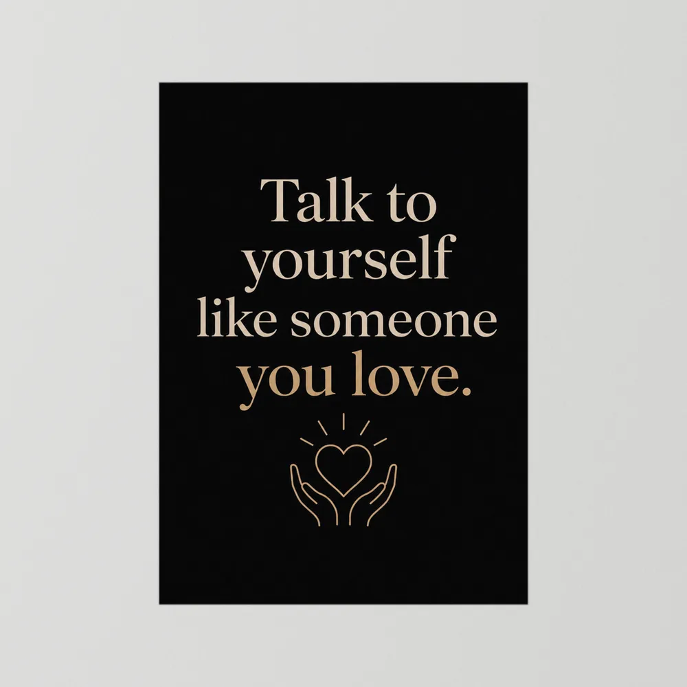 "Talk To Yourself Like Someone You Love" Vintage Quote Art Print