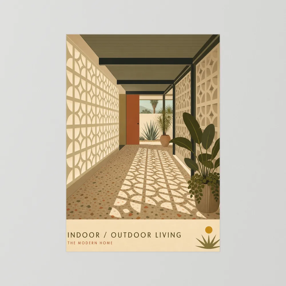 Indoor Outdoor Living Breeze Block Architecture Art Print