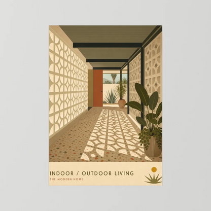 Indoor Outdoor Living Breeze Block Architecture Art Print