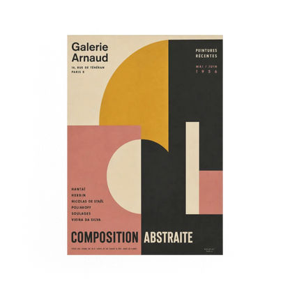 Galerie Arnaud Paris 1956 Vintage Exhibition Art Print
