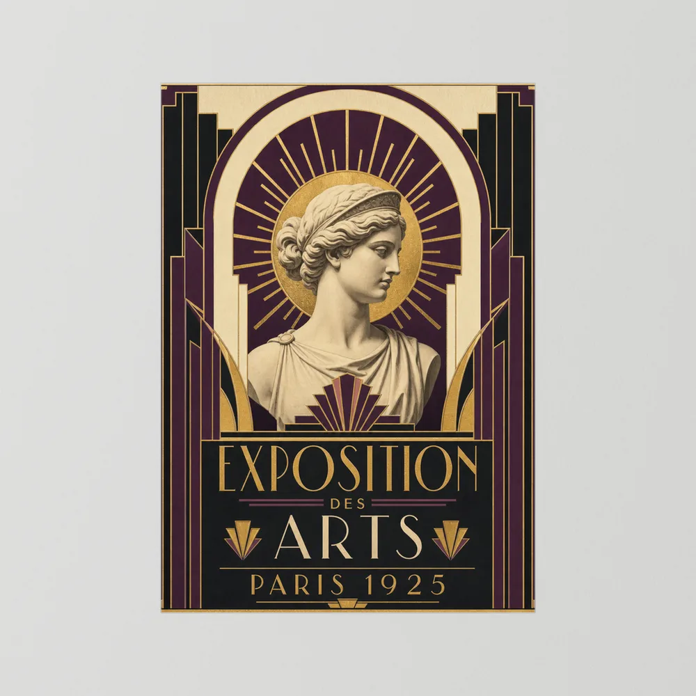 Exposition des Arts: Paris 1925 – Vintage French Art Deco Exhibition Poster Print